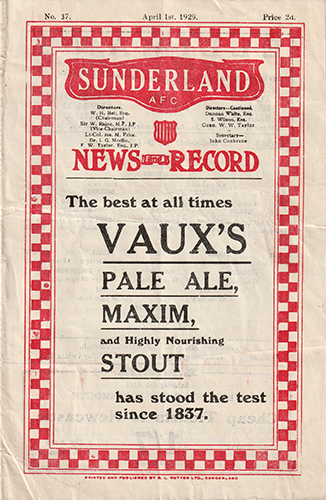 Sunderland v St. Mirren 1929
