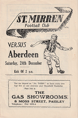 St. Mirren v Aberdeen 1949