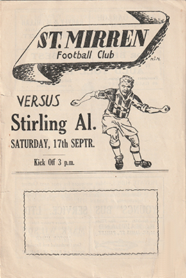 St. Mirren v Stirling Albion 1949