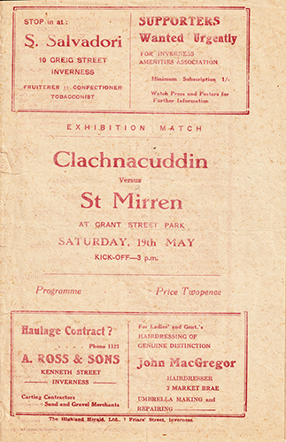 Clachnacuddin v St.Mirren 1951