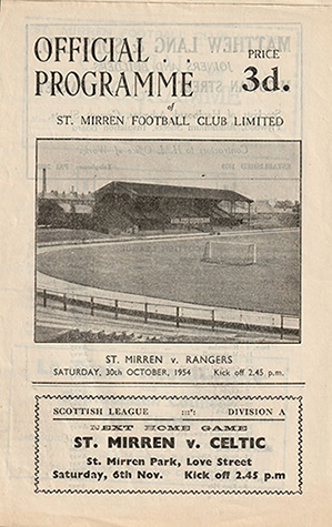 St.Mirren v Rangers 1954