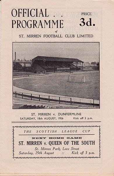 St. Mirren v Dunfermline A. 1956