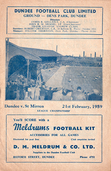 Dundee v St.Mirren 1959