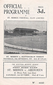 St. Mirren v Notts F. 1959