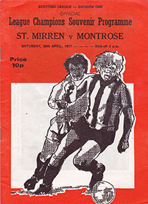 St. Mirren v Montrose 1977