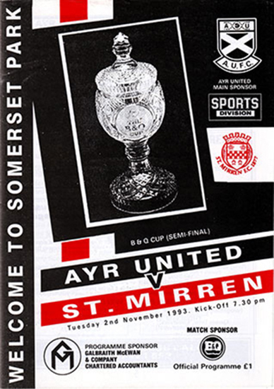 Ayr United v St.Mirren 1993