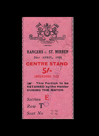 Rangers v St. Mirren 1934