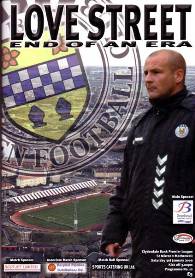 St. Mirren programme for the last match at Love St.